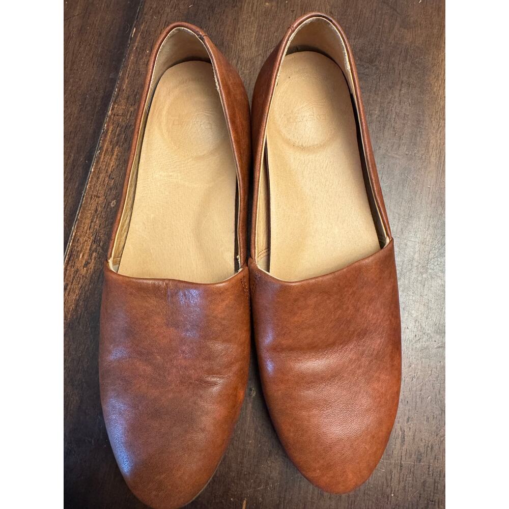Dansko Larisa Saddle Miller leather brown loafers women's 40/ 10